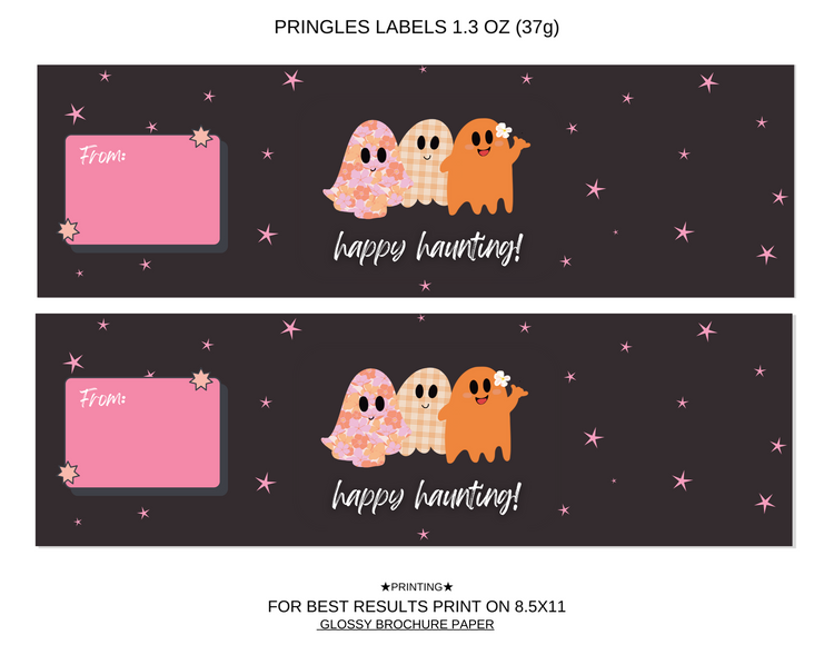 Printable Halloween Pringles Can Wrapper Download
