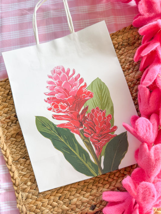 Ginger printed gift bag