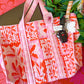 Hibiscus (Pink & Orange) Tutu Lady Bag, Pouch, Coin Purse