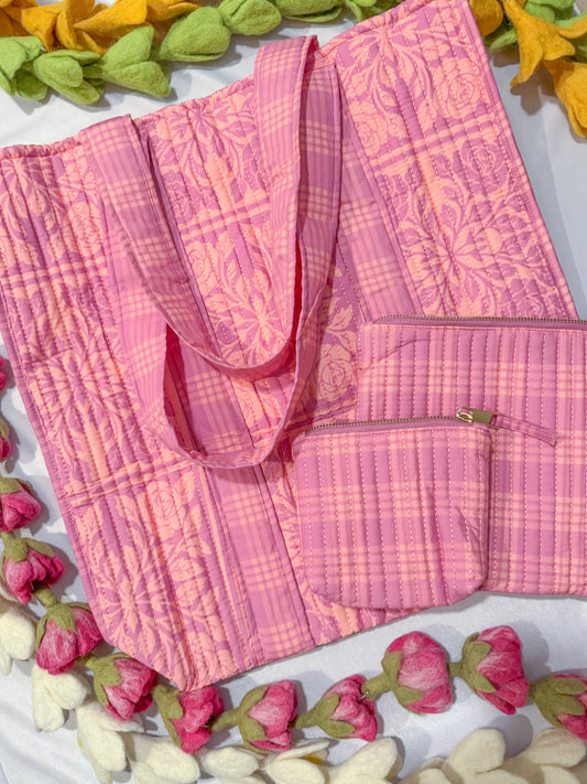 Quilted Tote, Pouch, Coin Purse